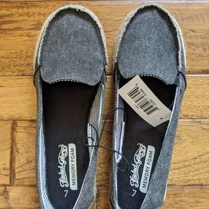 Faded Glory Charcoal Slip on shoes, size 7